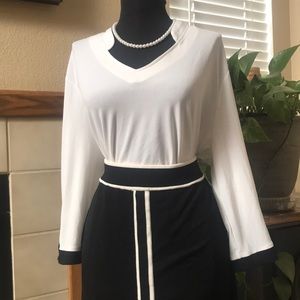 White blouse with attractive neck line